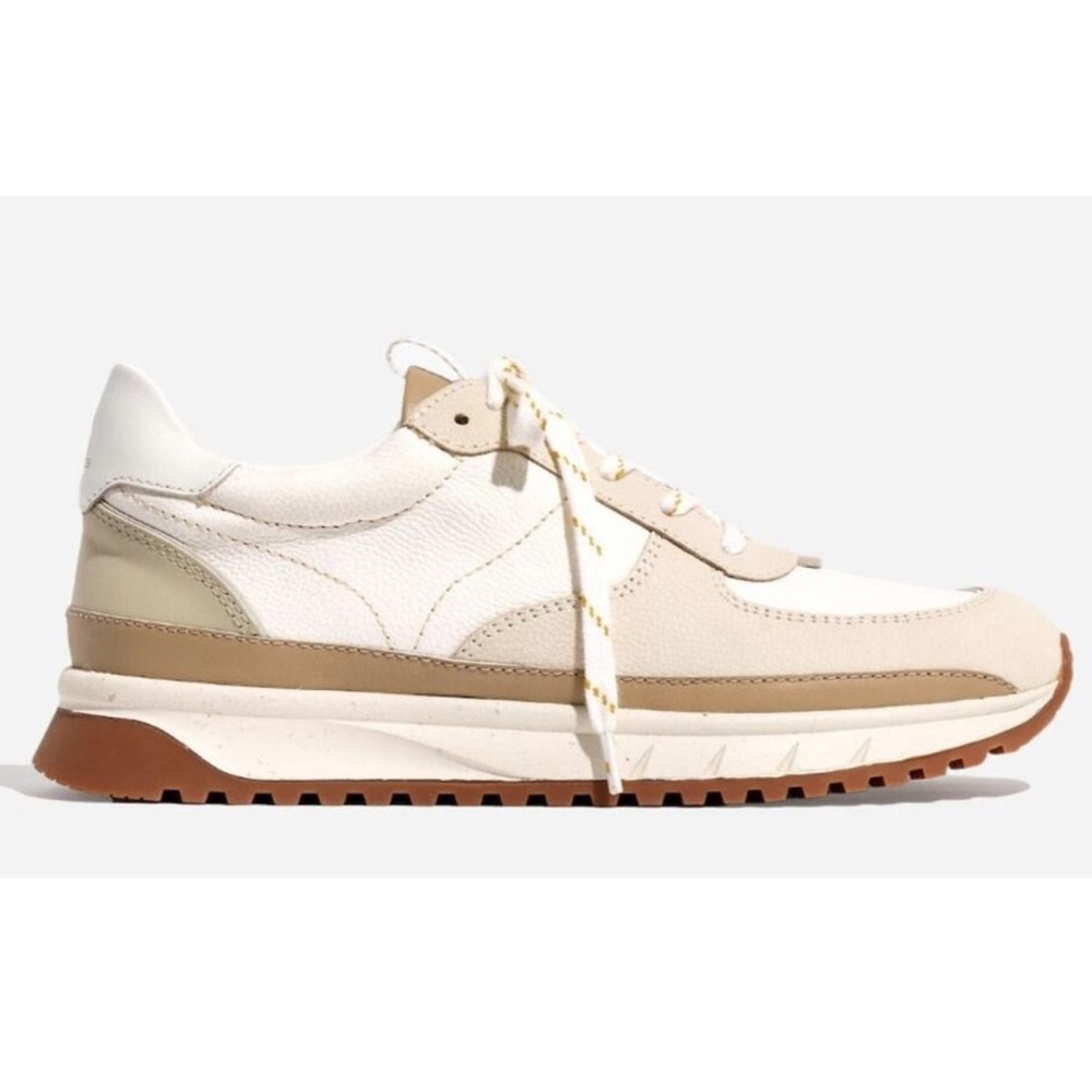 Madewell Kickoff Trainer Sneakers in Neutral Colorblock Leather Unisex W6.5, M 5 - Picture 5 of 11